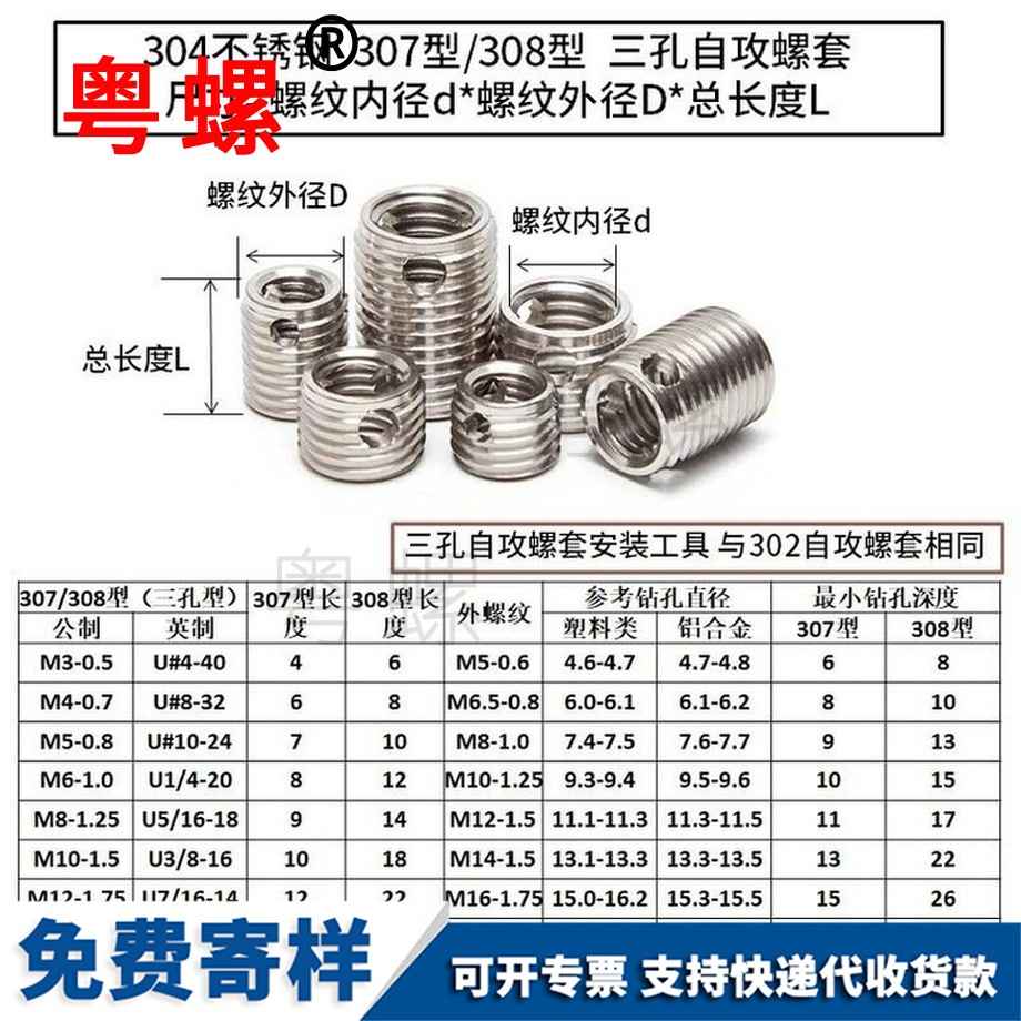 批發(fā)不銹鋼亳州自攻螺套