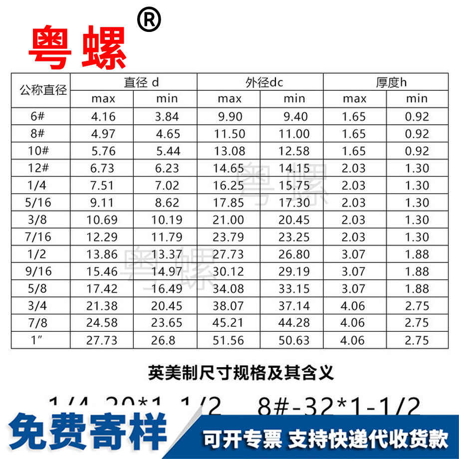 泉州英制泉州平墊圈