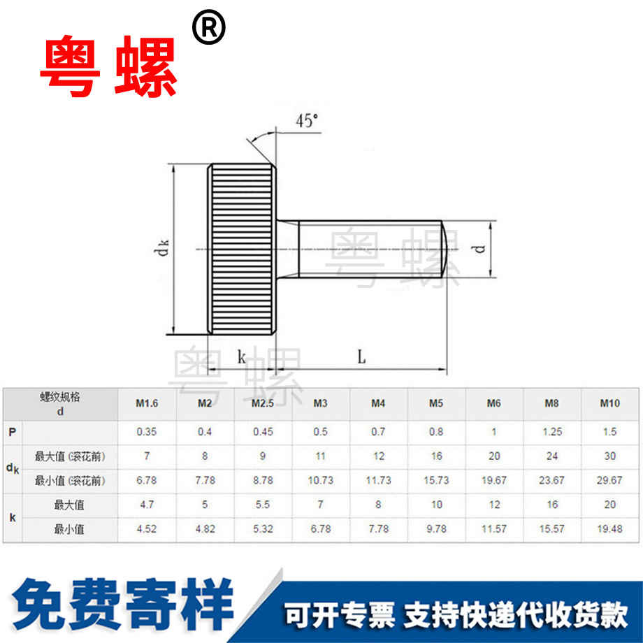 訂制平頭常州手擰螺絲