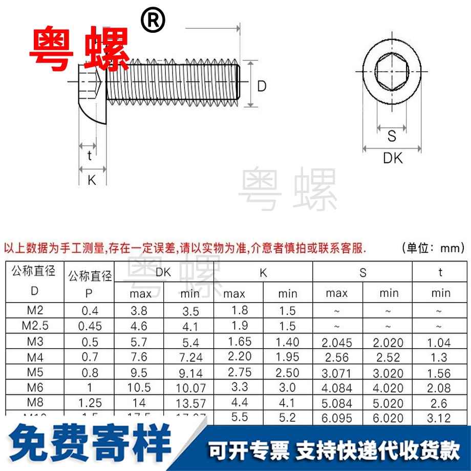 大連盤頭傘頭蘑菇頭螺釘