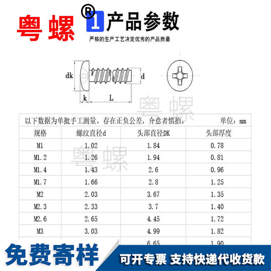 加工鍍鎳圓頭十字阜陽小螺絲