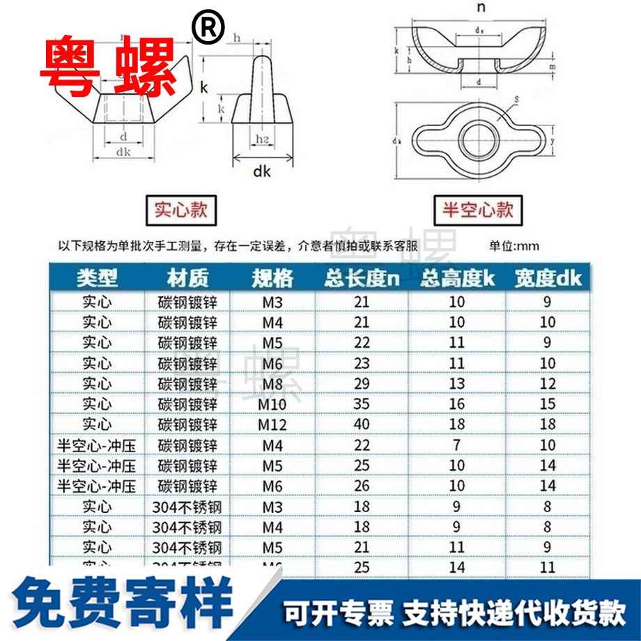 生產(chǎn)鍍鋅不銹鋼漳州蝶形螺母