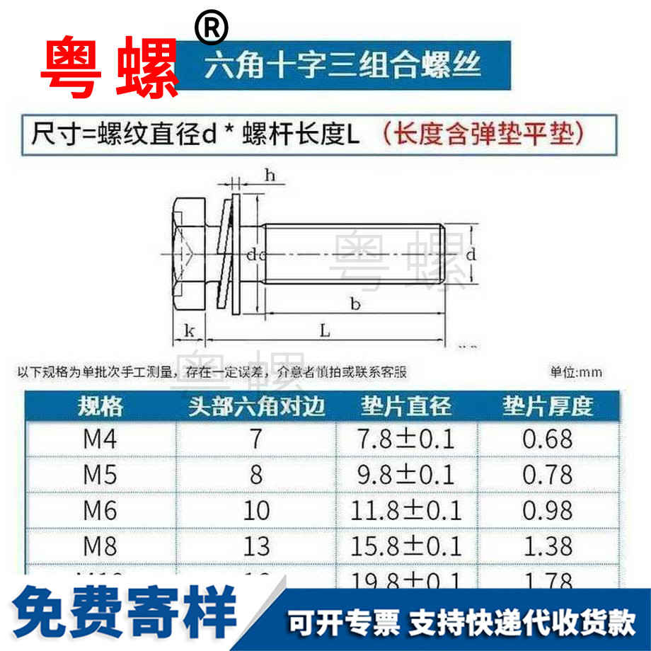 供應(yīng)鐵六角安康三組合螺絲