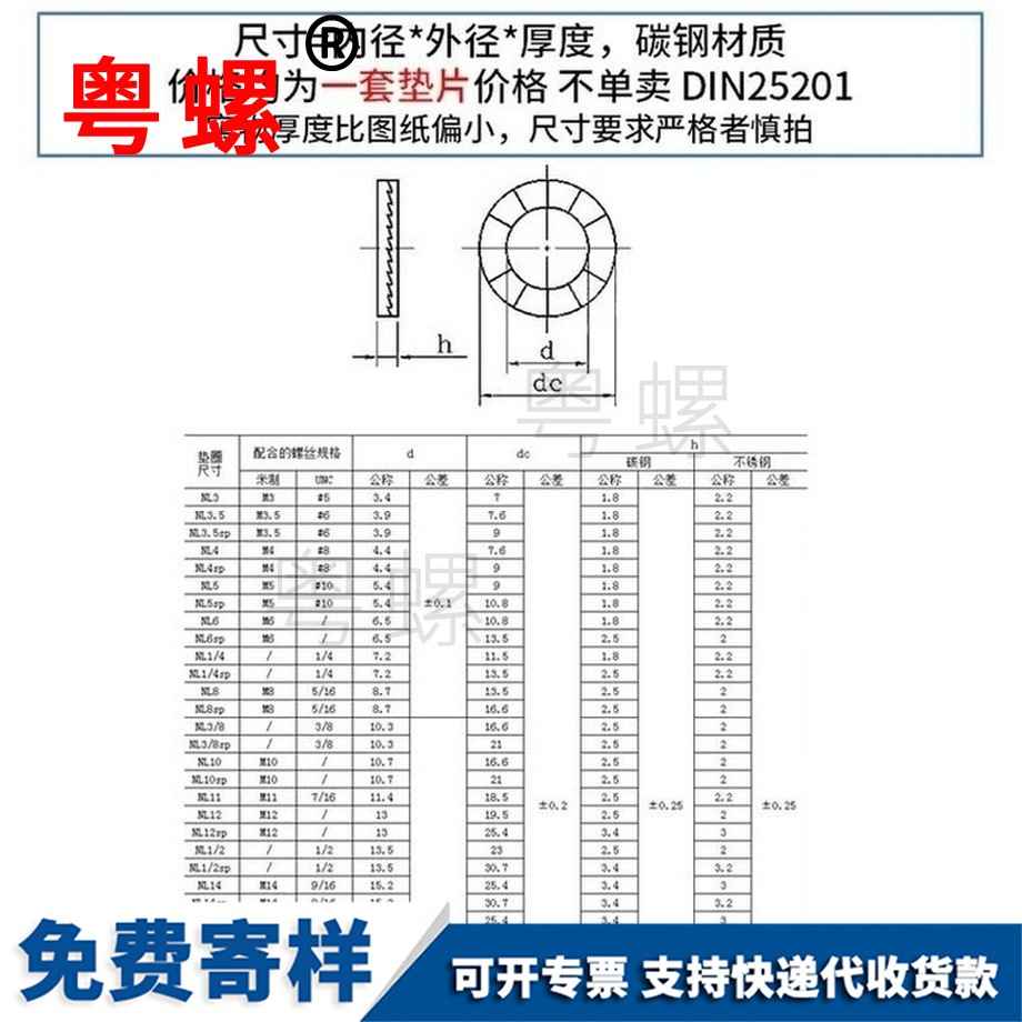 生產DIN25201達克羅雙疊墊圈